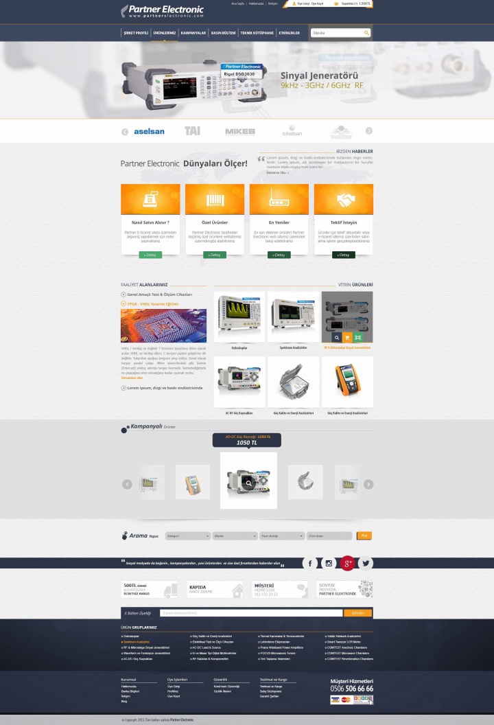 Partner Elektronik E-Ticaret ve Web Tasarım Projesi