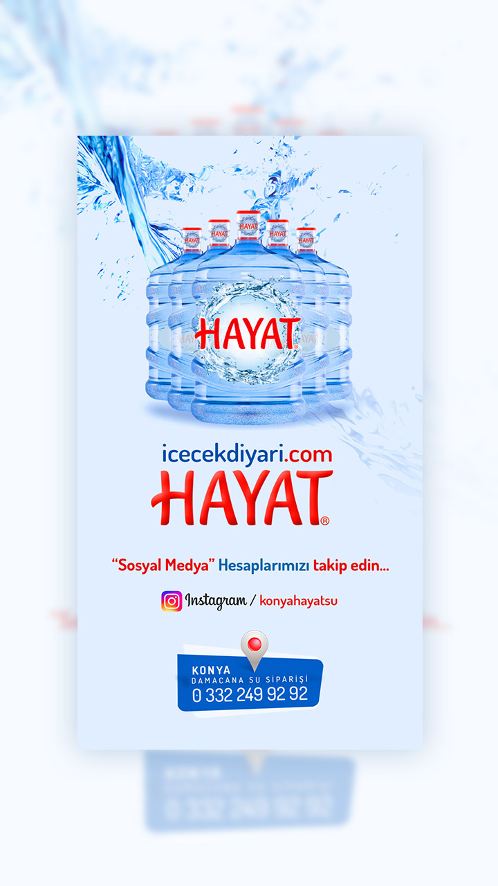 UX Ajans Yazılım ve Medya Hizmetleri Hayat Su - Konya Bayii, Sosyal Medya Yönetimi ve Dijital Pazarlama Projesi-2