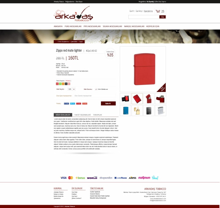 UX Ajans Yazılım ve Medya Hizmetleri Arkadaş Tobacco, E-Ticaret ve Sanal Mağaza Projesi-2