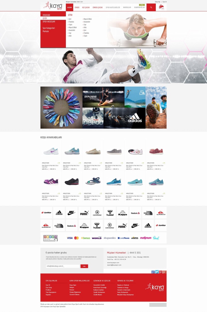 UX Ajans Yazılım ve Medya Hizmetleri Kaya Spor, E-Ticaret Yazılım Projesi-2