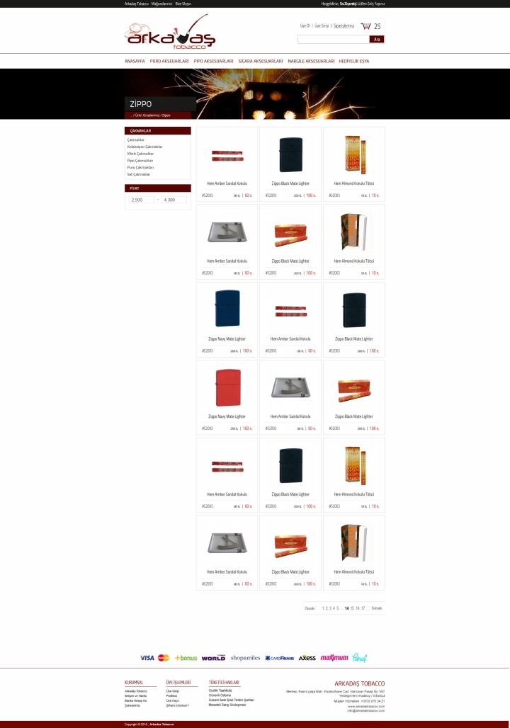 UX Ajans Yazılım ve Medya Hizmetleri Arkadaş Tobacco, E-Ticaret ve Sanal Mağaza Projesi-3