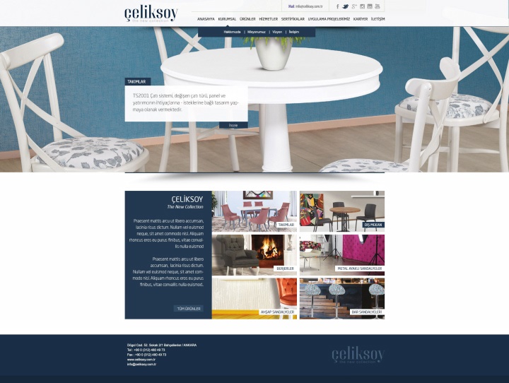 UX Ajans Yazılım ve Medya Hizmetleri Çeliksoy Mobilya, Web Site Tasarım ve Yazılım Projesi-2