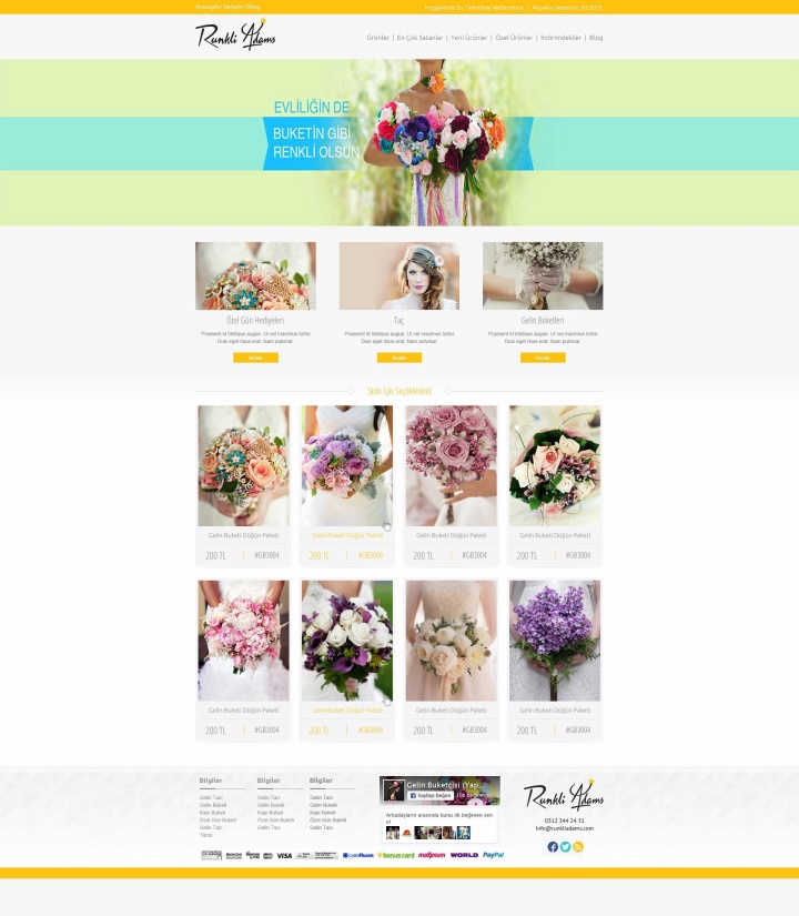 Runkli Adams Çiçek Buketi E-Ticaret Yazılım Projesi
