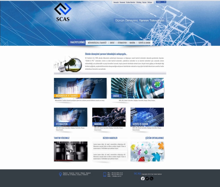 SCAS Web Site Tasarım ve Yazılım Projesi