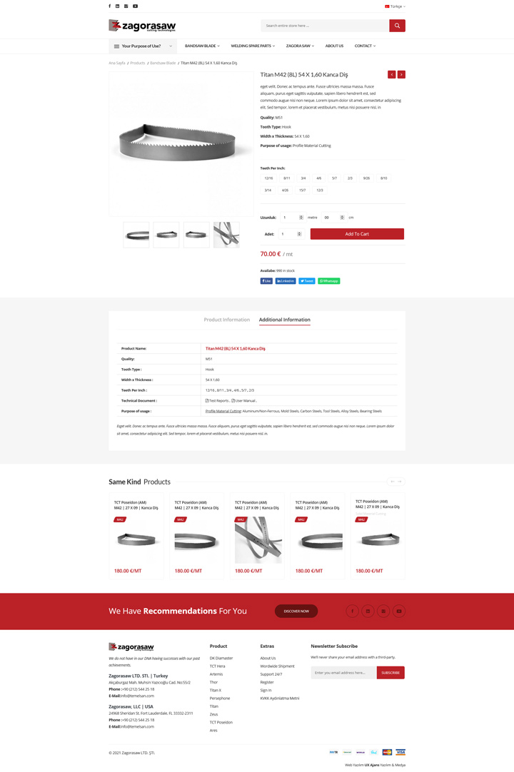 UX Ajans Yazılım ve Medya Hizmetleri Zagorasaw Cutting Technologies, E-Ticaret Web Sitesi ve Sosyal Medya Danışmanlığı Projesi-3