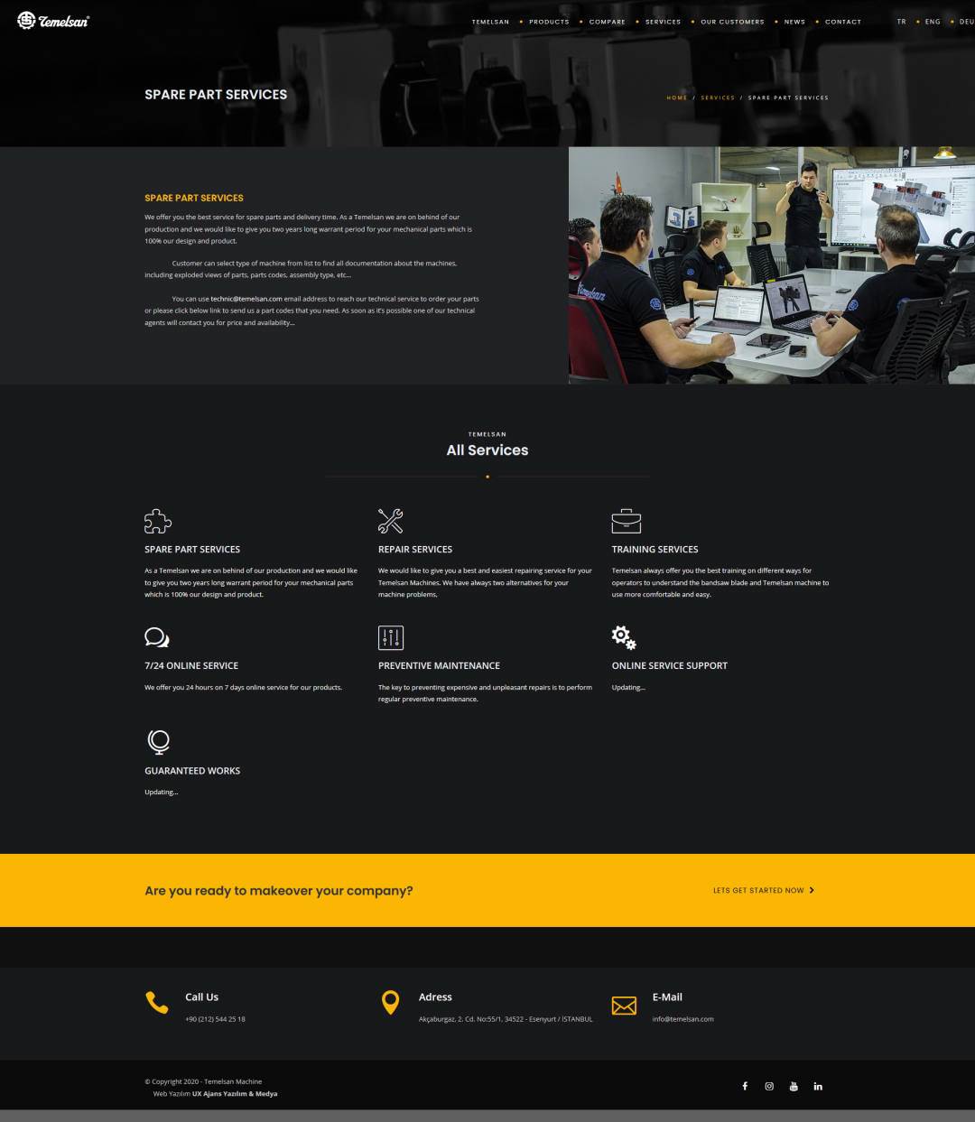 UX Ajans Yazılım ve Medya Hizmetleri Temelsan Makina, Web Yazılım, Web Tasarım, Yazılım Danışmanlığı Projesi-3