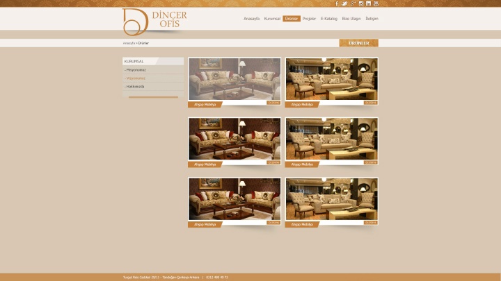 UX Ajans Yazılım ve Medya Hizmetleri Dincer Ofis Mobilyaları, İnternet Sitesi Tasarım Projesi-2