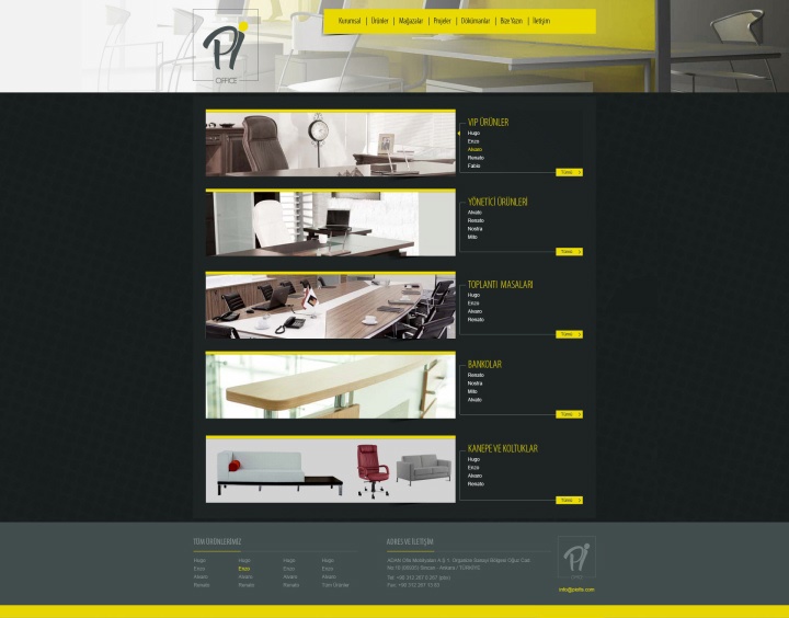 UX Ajans Yazılım ve Medya Hizmetleri Pi Ofis Mobilyaları, Web Site Tasarım Projesi-3