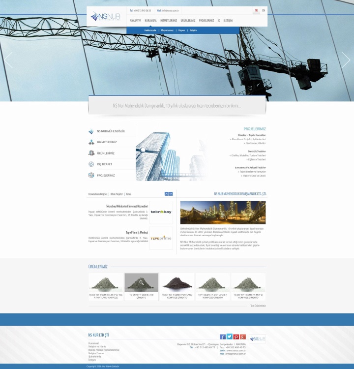 UX Ajans Yazılım ve Medya Hizmetleri Ns Nur Mühendislik, Web Site Tasarım ve Yazılım Projesi-2