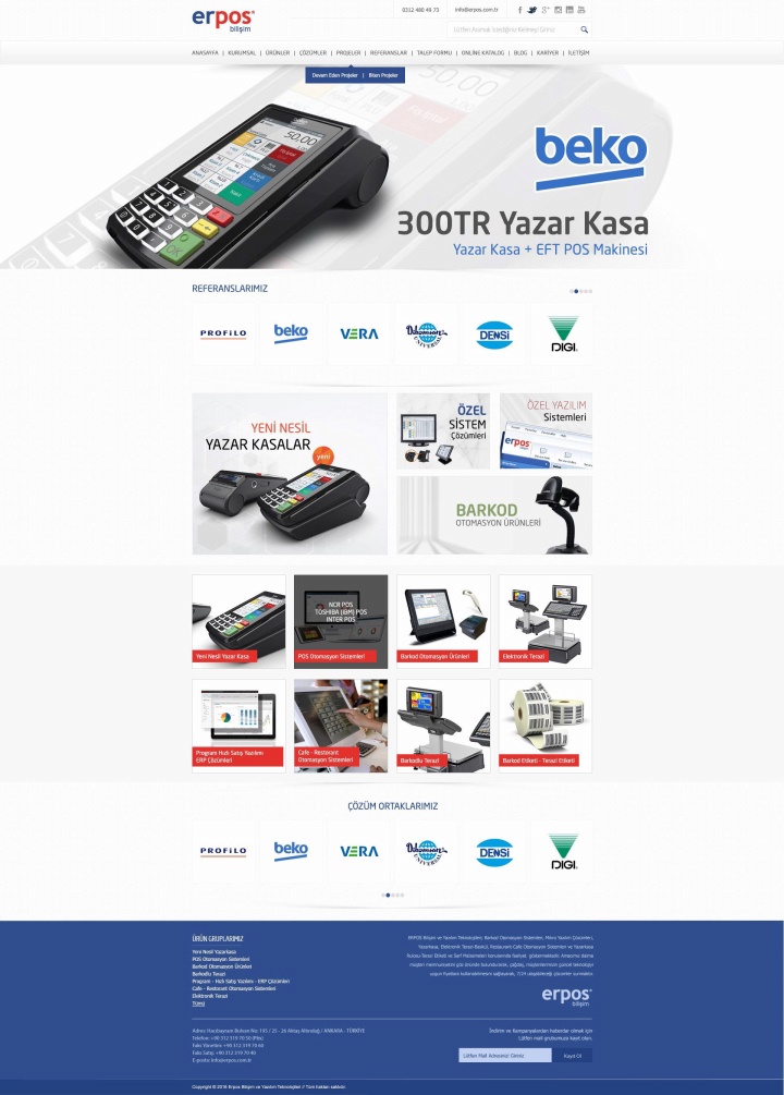 Erpos Bilişim ve Pos Sistemleri E-Ticaret Yazılım Projesi