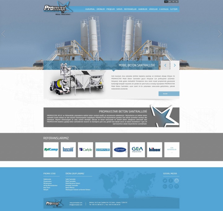 UX Ajans Yazılım ve Medya Hizmetleri Promax Beton Santralleri, Web Yazılım ve Tasarım Projesi-2