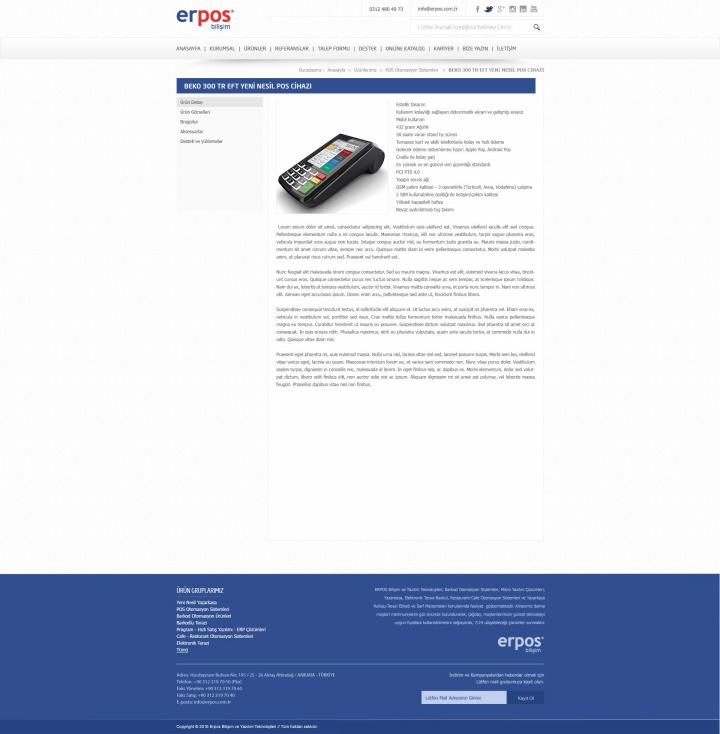 UX Ajans Yazılım ve Medya Hizmetleri Erpos Bilişim ve Pos Sistemleri, E-Ticaret Yazılım Projesi-3