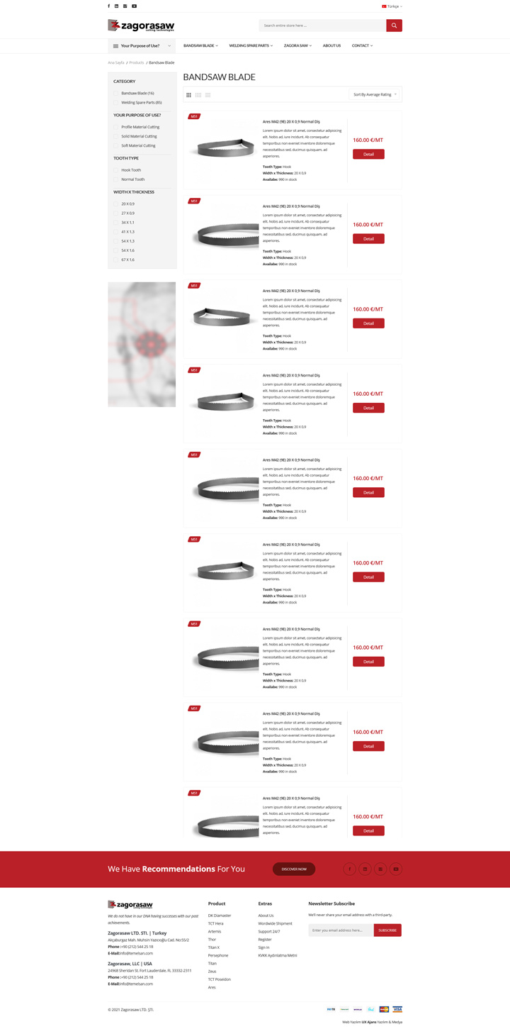 UX Ajans Yazılım ve Medya Hizmetleri Zagorasaw Cutting Technologies, E-Ticaret Web Sitesi ve Sosyal Medya Danışmanlığı Projesi-2