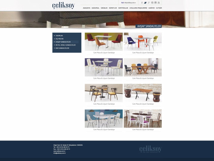 UX Ajans Yazılım ve Medya Hizmetleri Çeliksoy Mobilya, Web Site Tasarım ve Yazılım Projesi-3