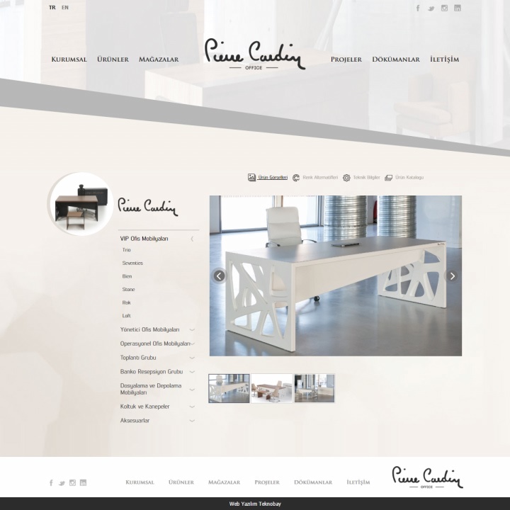 UX Ajans Yazılım ve Medya Hizmetleri Piere Cardin Ofis Mobilyaları, Web Yazılım ve Tasarım Projesi-3