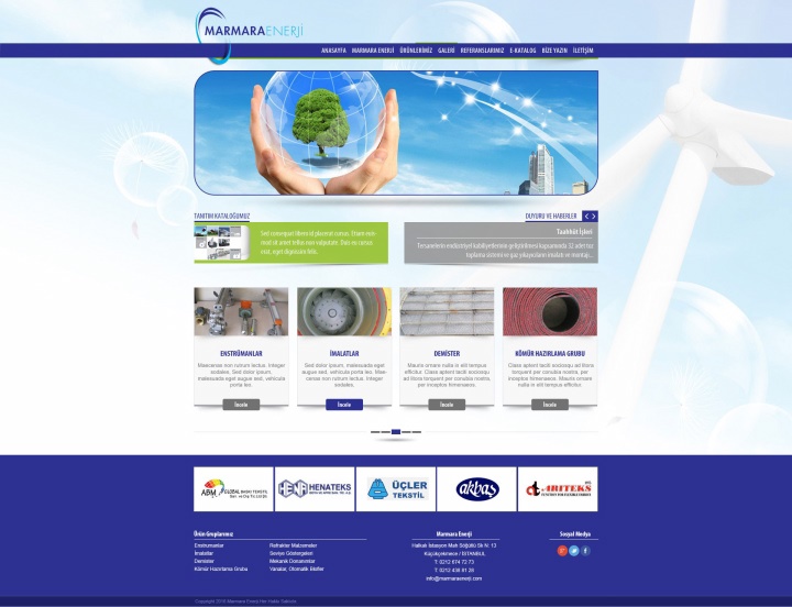 Marmara Enerji Web Tasarım ve Yazılım Projesi