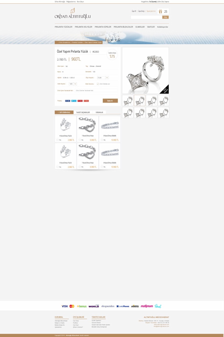 UX Ajans Yazılım ve Medya Hizmetleri Orhan Altıntuğlu Kuyumculuk, E-Ticaret Yazılım Projesi-3