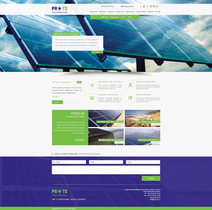 UX Ajans Yazılım ve Medya Hizmetleri Pro Ts Enerji, Web Yazılım ve Tasarım Projesi-2