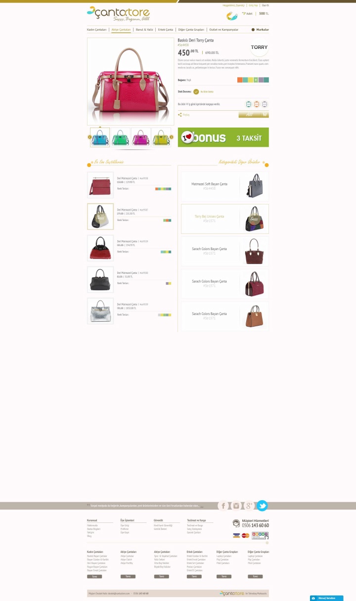 UX Ajans Yazılım ve Medya Hizmetleri ÇantaStore, E-Ticaret Yazılım Projesi-2